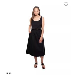 Madri Crossover Nursing Dress - Black size small